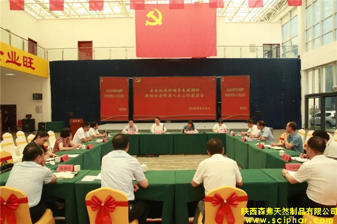 省委統(tǒng)戰(zhàn)部副部長(zhǎng)崔亦國(guó)調(diào)研森弗公司，召開商洛新的社會(huì)階層人士工作座談會(huì)。
